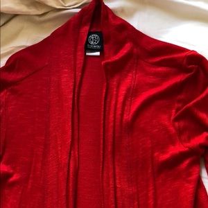 Bobeau Red Cardigan